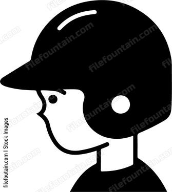 Boy In Baseball Helmet