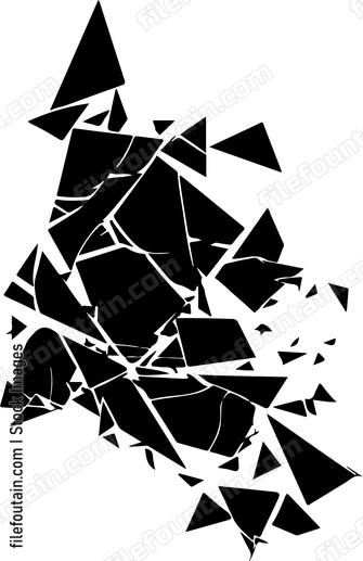 Broken Glass Black