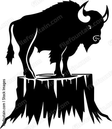 Buffalo On A Stump