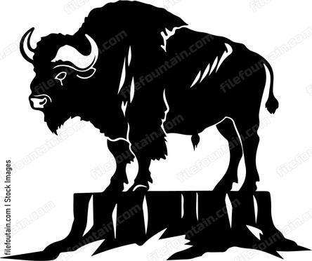 Buffalo On A Stump