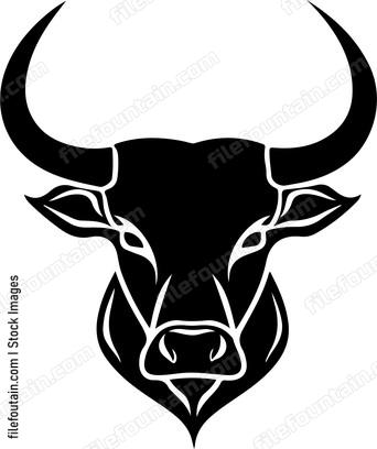 Bull Head Silhouette