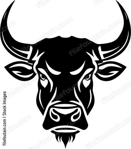 Bull Head Silhouette