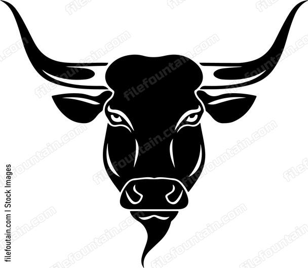 Bull Head Silhouette