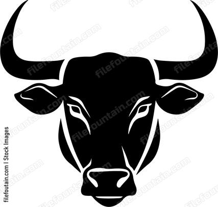 Bull Head Silhouette