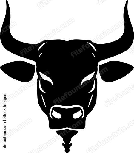 Bull Head Silhouette