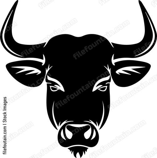 Bull Head Silhouette