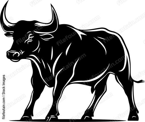 Bull Silhouette Design