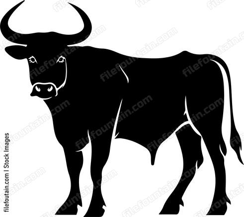 Bull Silhouette Design
