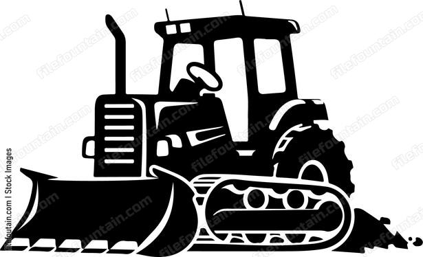 Bulldozer Moving Earth
