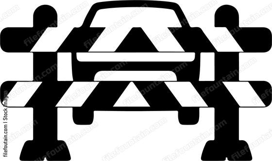 Car Barrier Stop Sign