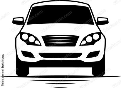 Car Driving With Headlights On