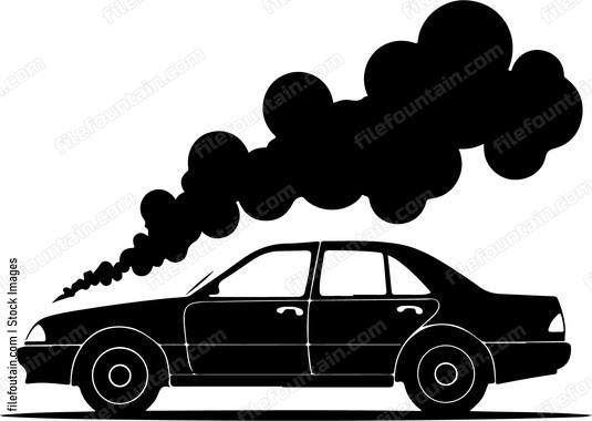 Car In Smoke