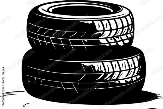 Car Tire Pile