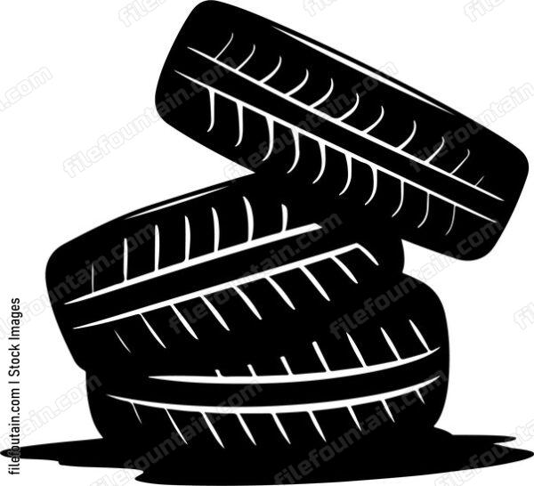 Car Tire Pile