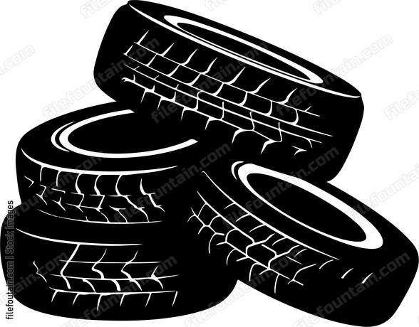 Car Tire Pile