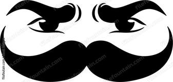 Cartoon Eyes And Mustache