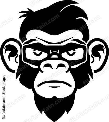 cartoon monkey head