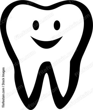 Cartoon of happy tooth