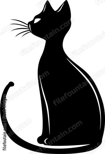 Cat Sitting Back