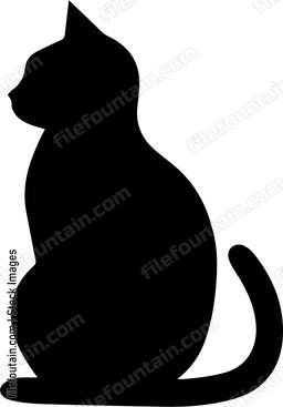 Cat Sitting Back