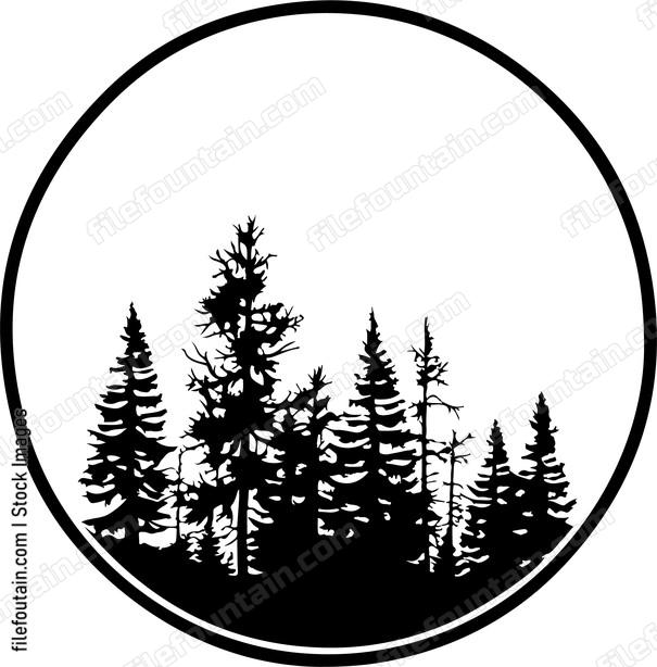 Circle Frame With Trees
