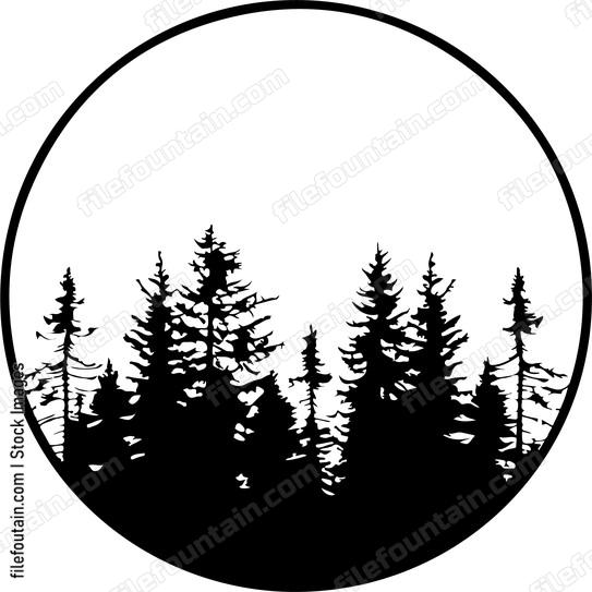 Circle Frame With Trees