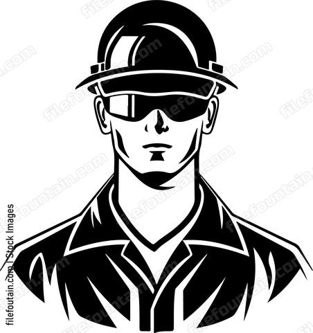 Construction Worker With Helmet