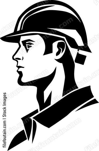 Construction Worker With Helmet
