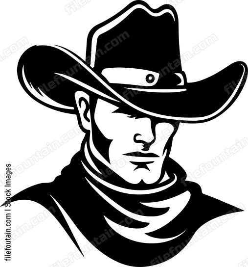 Cowboy Head Mascot