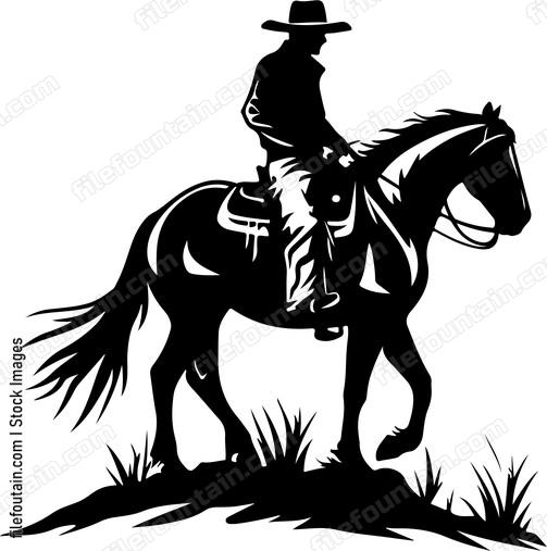 Cowboy On Horse