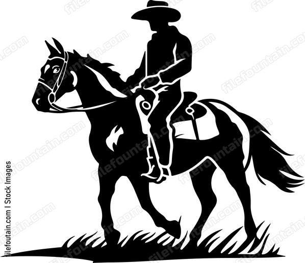 Cowboy On Horse