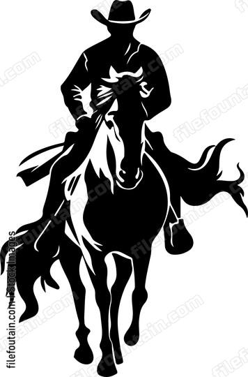 Cowboy Riding Horse