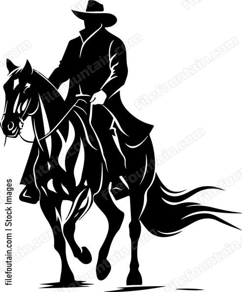 Cowboy Riding Horse
