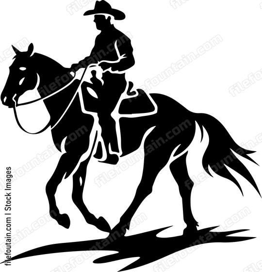 Cowboy Riding Horse