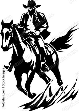 Cowboy Riding Horse