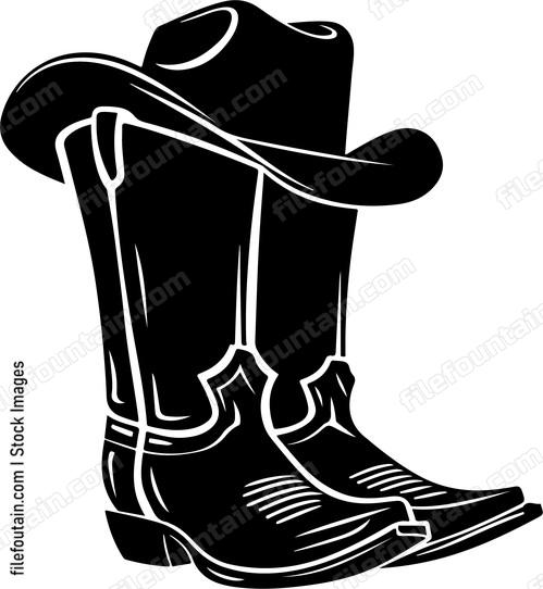 Cowboyboots And Hat Design