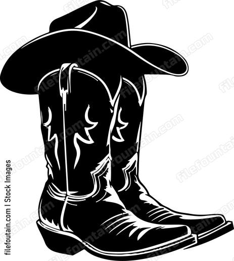 Cowboyboots And Hat Design