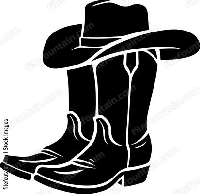 Cowboyboots And Hat Design