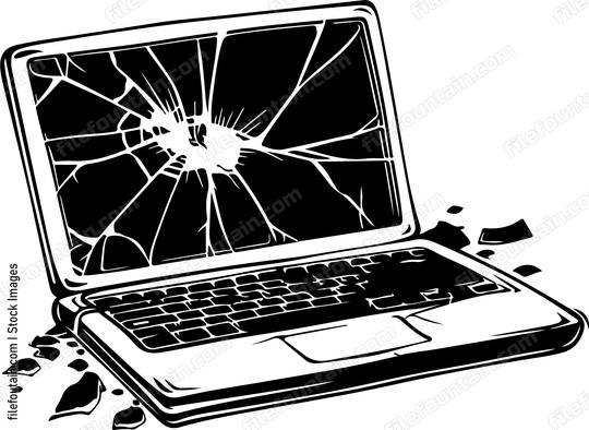 Cracked Laptop