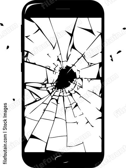 Cracked Smartphone Screen