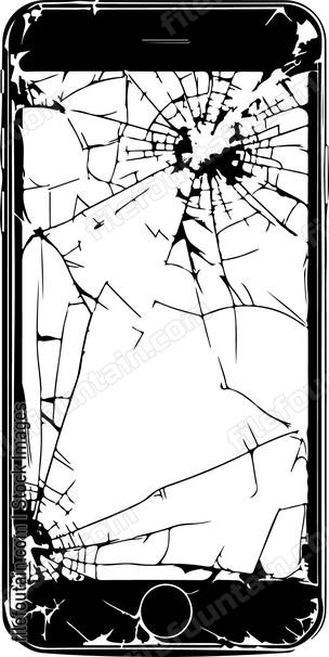 Cracked Smartphone Screen