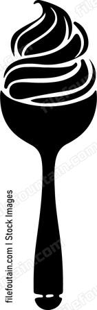 Cream In Spoon
