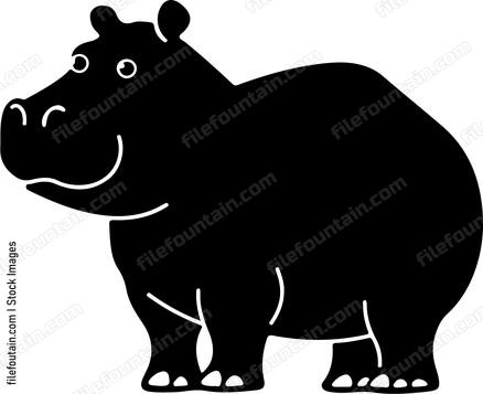 Cute Peaking Hippo