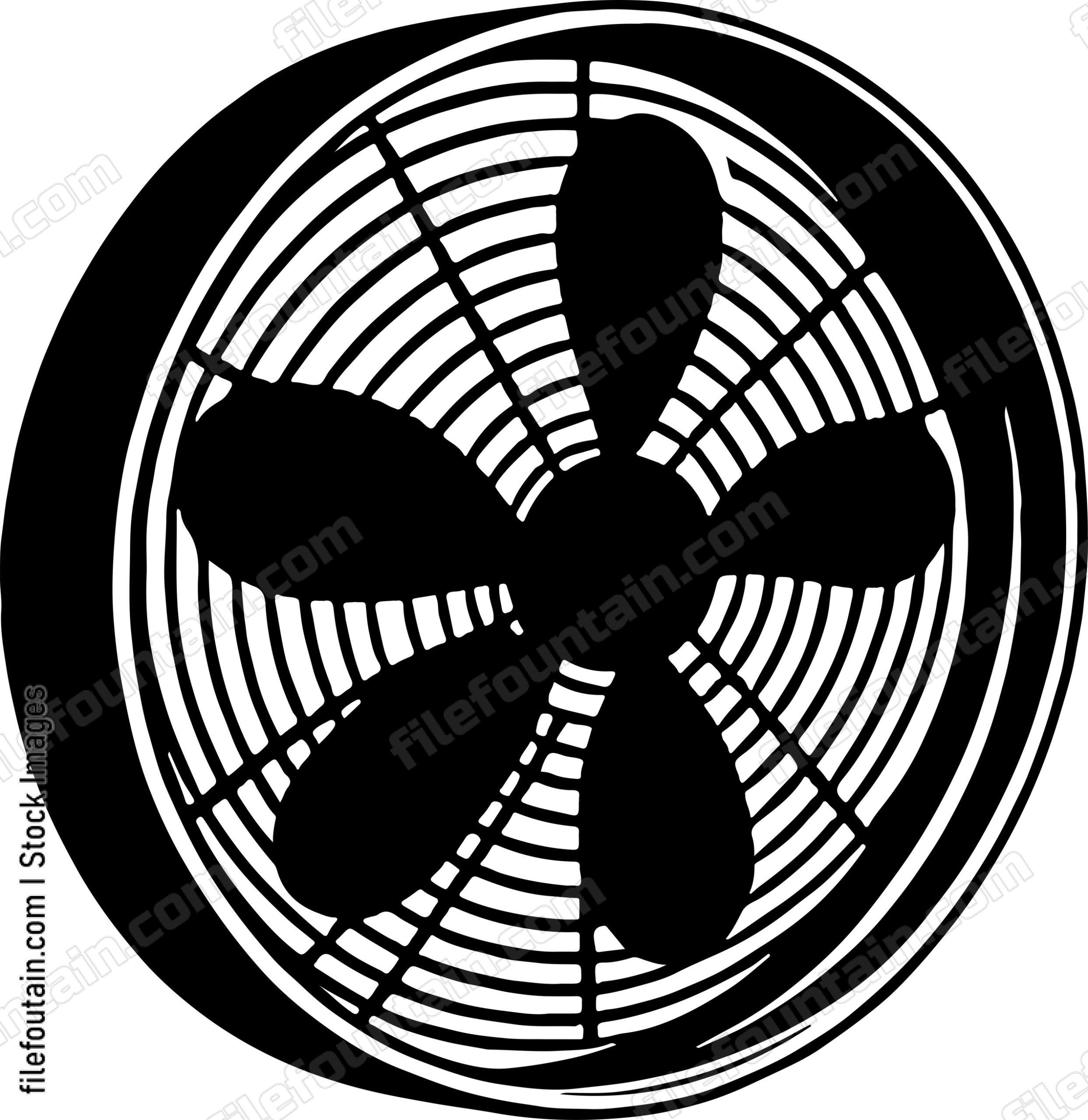 Electric fan aiding in the ventilation of a basement or cellar to reduce musty odors