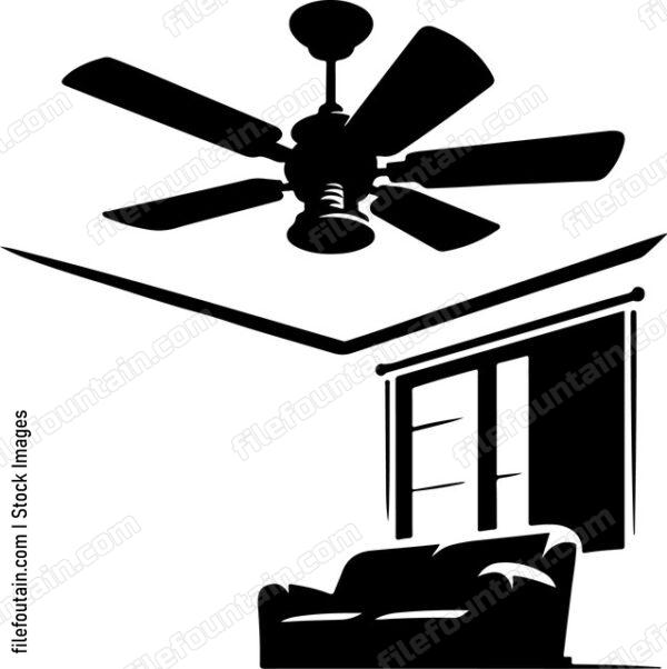 Electricxfanxcomplementingxthexcoolingxeffectxofxaxceilingxfanxinxaxlivingxroomx