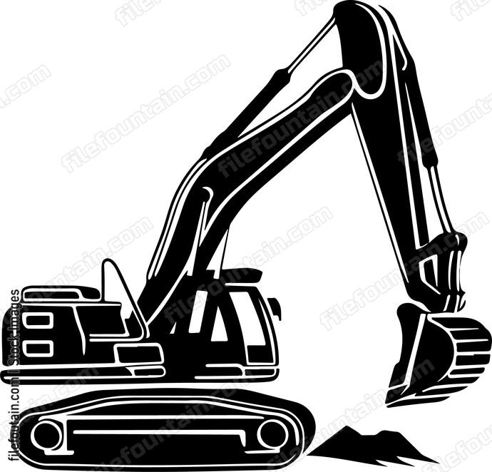 Excavator At Work
