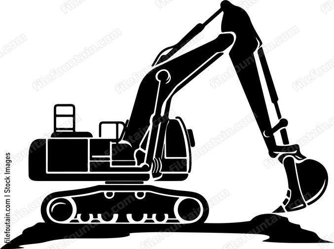 Excavator At Work