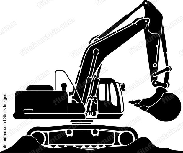 Excavator At Work