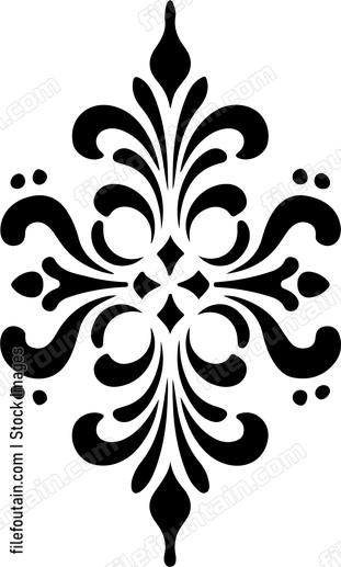 Fancy detailed black and white design