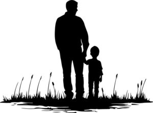 Father And Son Silhouete